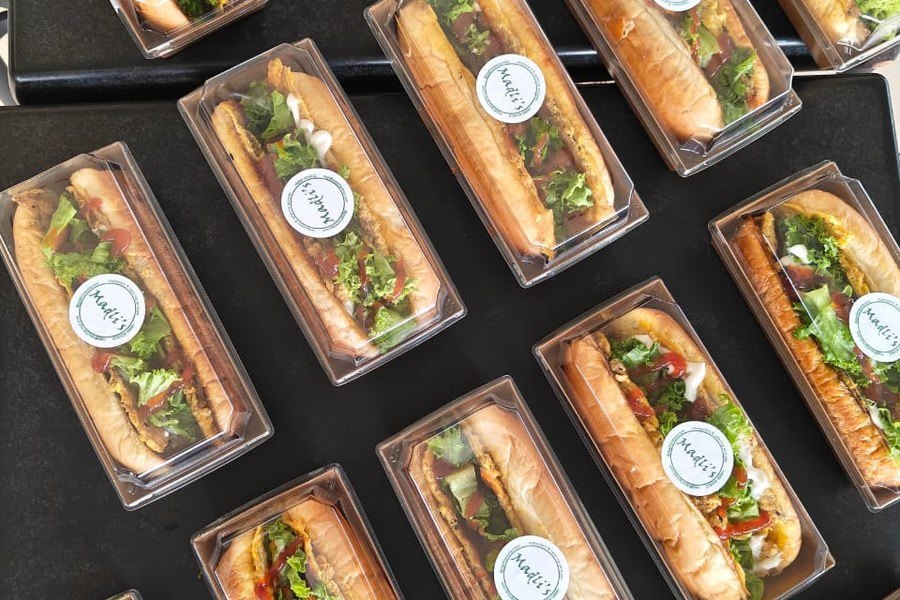 Madli's individually packed gourmet sandwiches for event catering